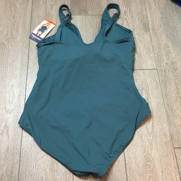 Lands' End Women's Dark Green One Piece Swimsuit size XXL NWT - Picture 2 of 10